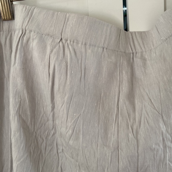 NWT J. Jill Linen Blend Side Zip Elastic Waist Crops (Buttons at Hem) XL Petite - Picture 6 of 6